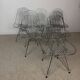 Vintage chrome wire chairs