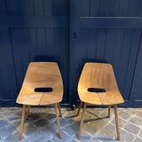 Barrel Chairs All wood Pierre Guariche ARP Steiner x2