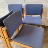 Suite 4 chaises scandinaves Fritz Hansen