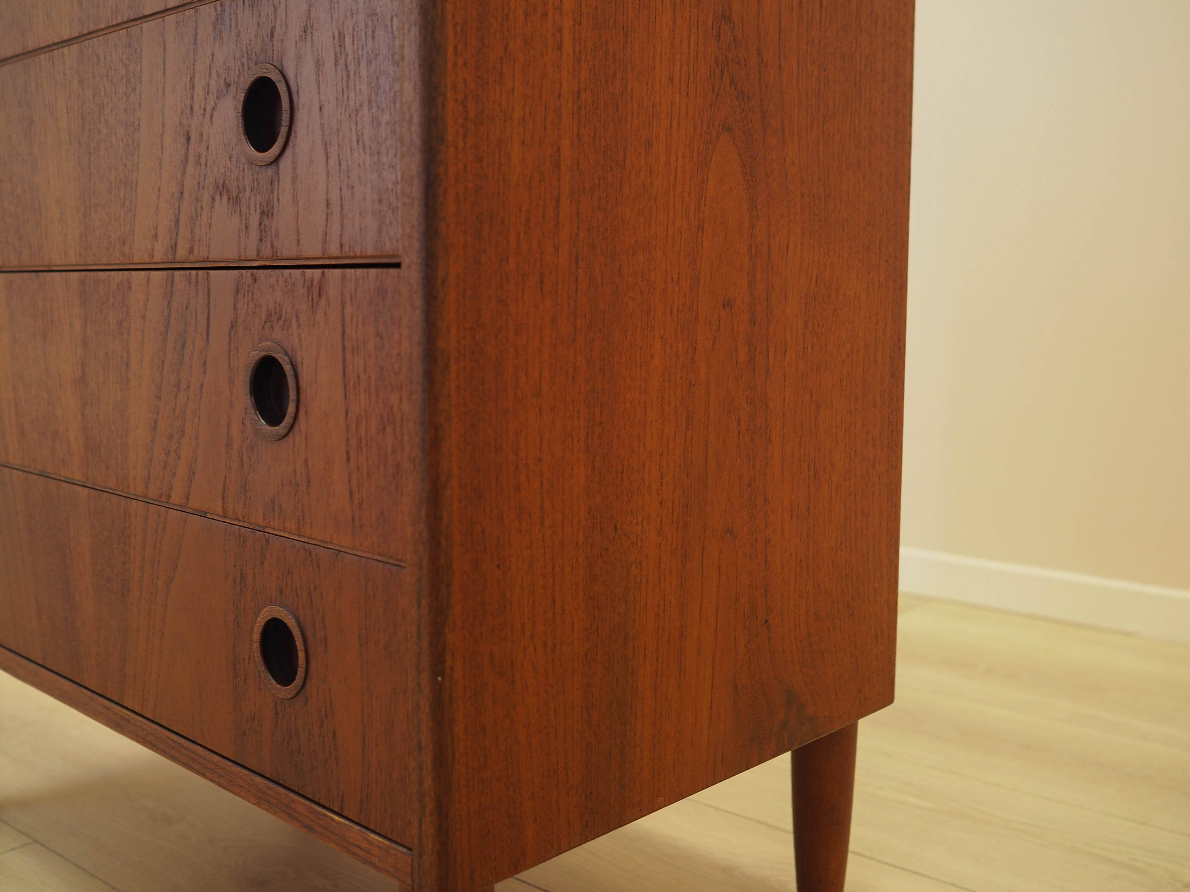 Teak chest of drawers, Danish design, 1970s, made in Denmark