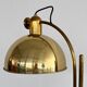 Florian schulz mid-century adjustable floor lamp in full brass, 1970
