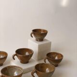 Suite de 6 tasses en grès
