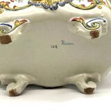 Desvres Earthenware Planter with Polychrome Decoration called "Rouen"
