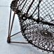 Vintage folding salad basket convertible into a fruit/egg cup ... with its green handles
