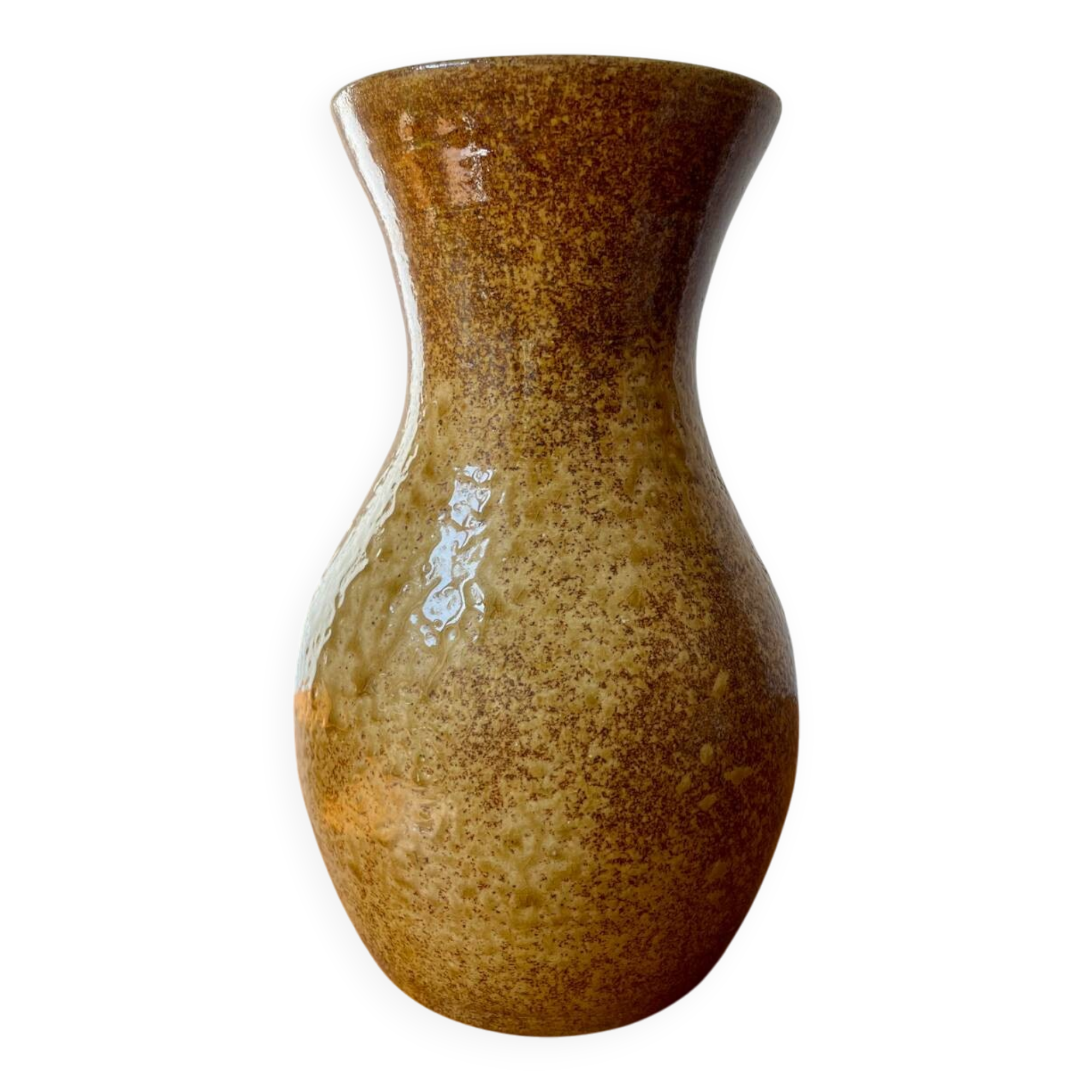 Glazed stoneware vase
