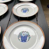 6 dessert plates, model 1930, boch la louvière