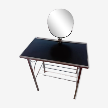 Coiffeuse chrome et miroir biseauté