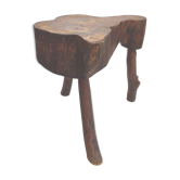 Brutalist coffee table free-form wood