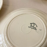 Set of 8 flat plates Badonviller Capucine – French earthenware