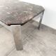 Table basse en marbre Breccia et chrome , circa  1970/80'