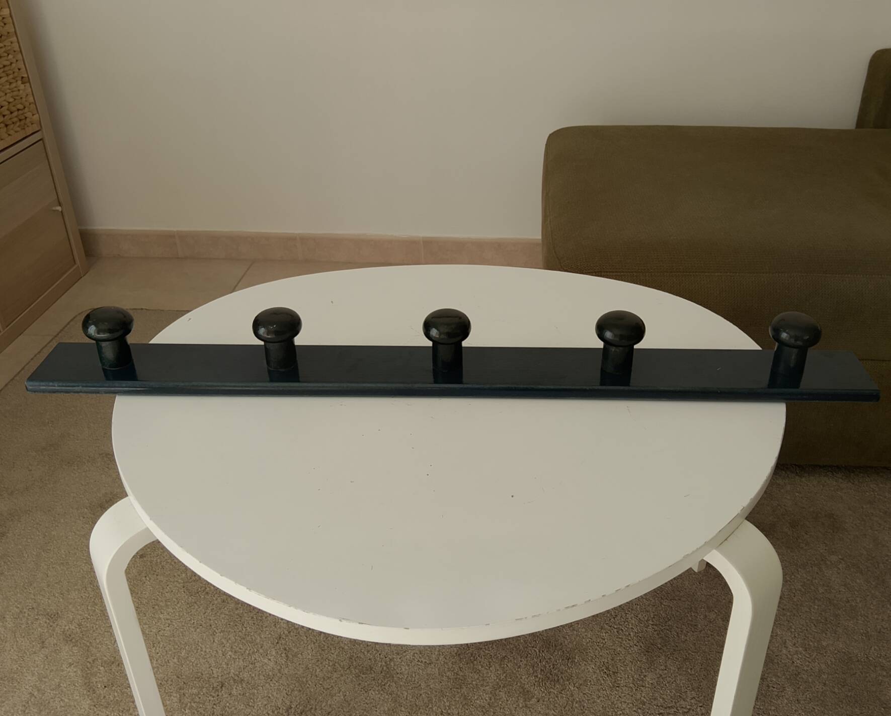 Vintage 1960s wall coat rack