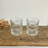 6 vintage Préfontaines whisky glasses