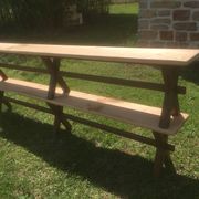 Pair of benches in oak and cherry 250x29x45