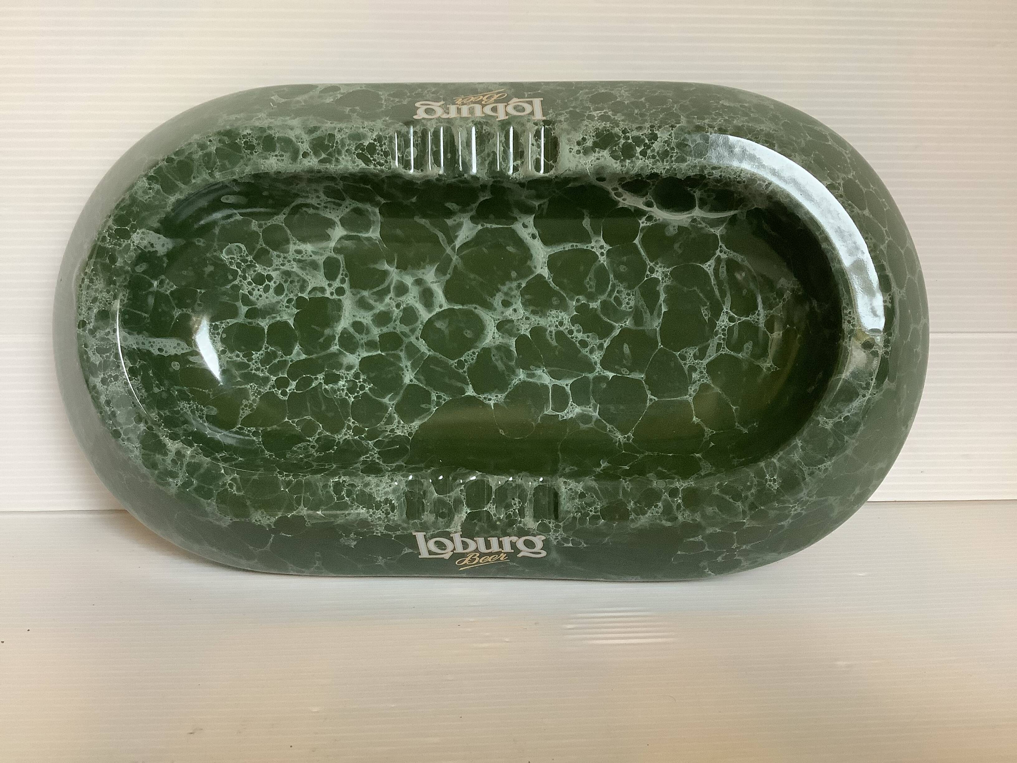 Large marbled earthenware ashtray pocket