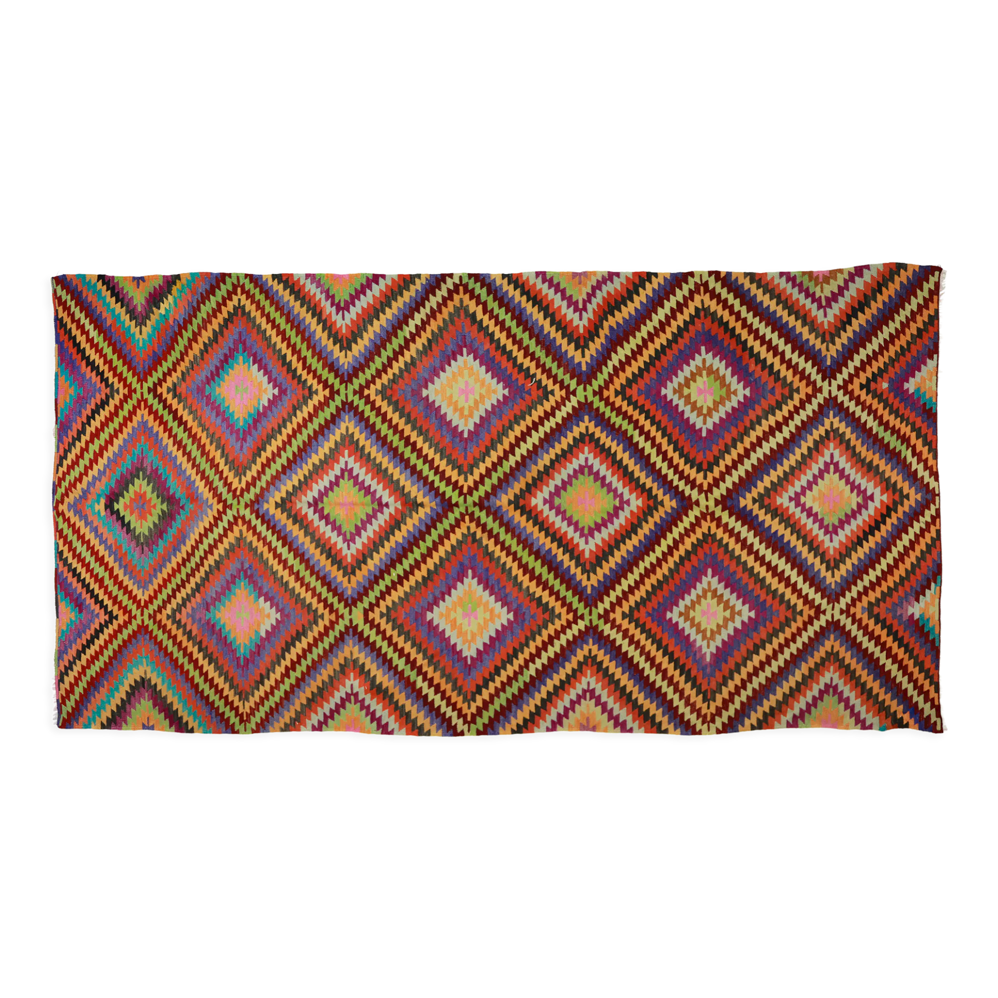 Anatolian handmade kilim rug 321 cm x 177 cm