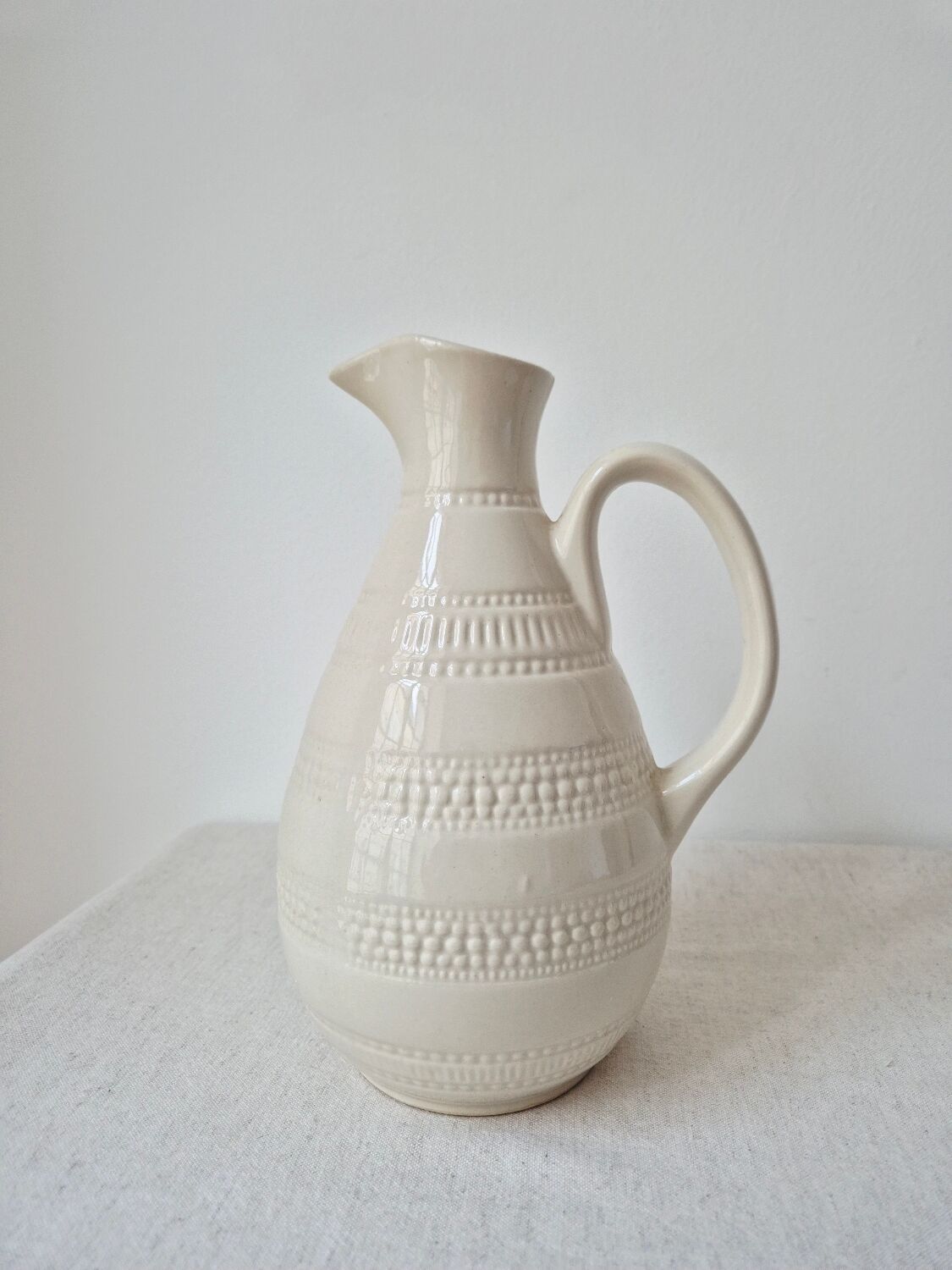 Stoneware Carafe/Vase '1970s "Grespots" - Digoin France Vintage