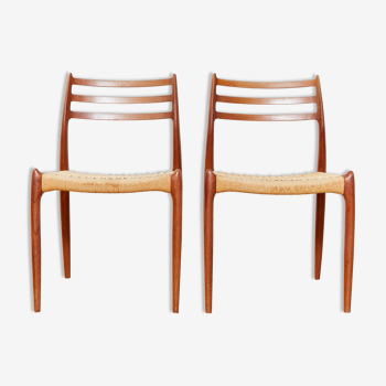Paire de chaises 78 par Niels Otto Møller, J.L.Møller