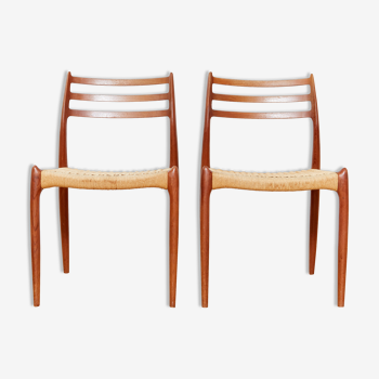 Niels Otto Møller Teak Dining Chairs #78 J.L.Møller