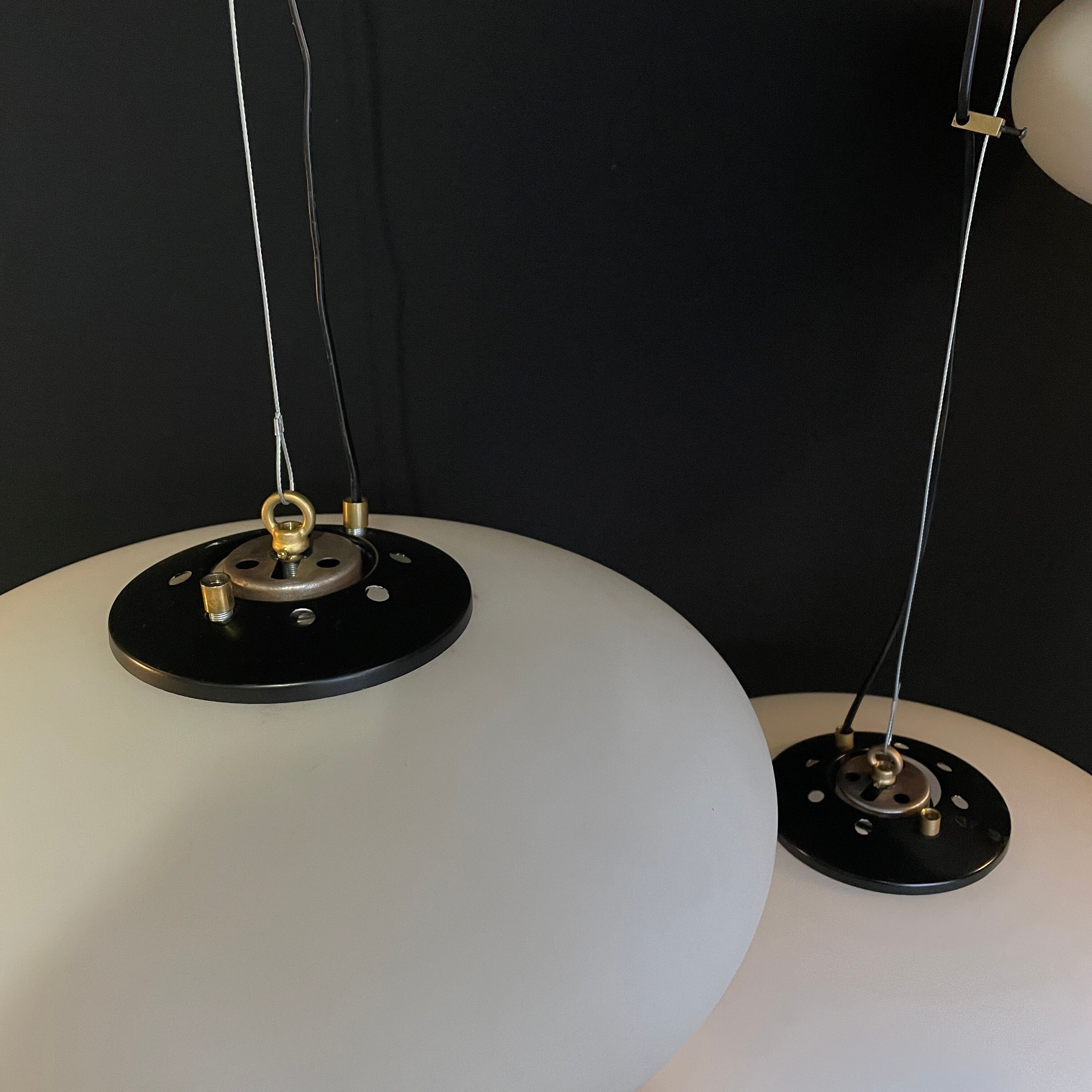 Opaline hanging lamp 1960