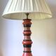 Vintage Italian turned wood lamp
