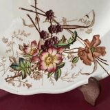 Large antique dish with contoured edge in earthenware from the Brown Westhead Moore and Co BWM & C factory