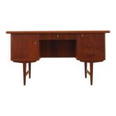 Bureau en teck, design danois, années 1970, fabriqué au Danemark