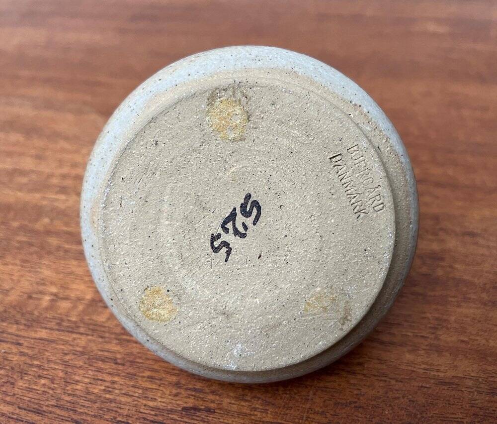 Mid-century Danish studio ceramic oil lamp by Bjergard, 1960s.