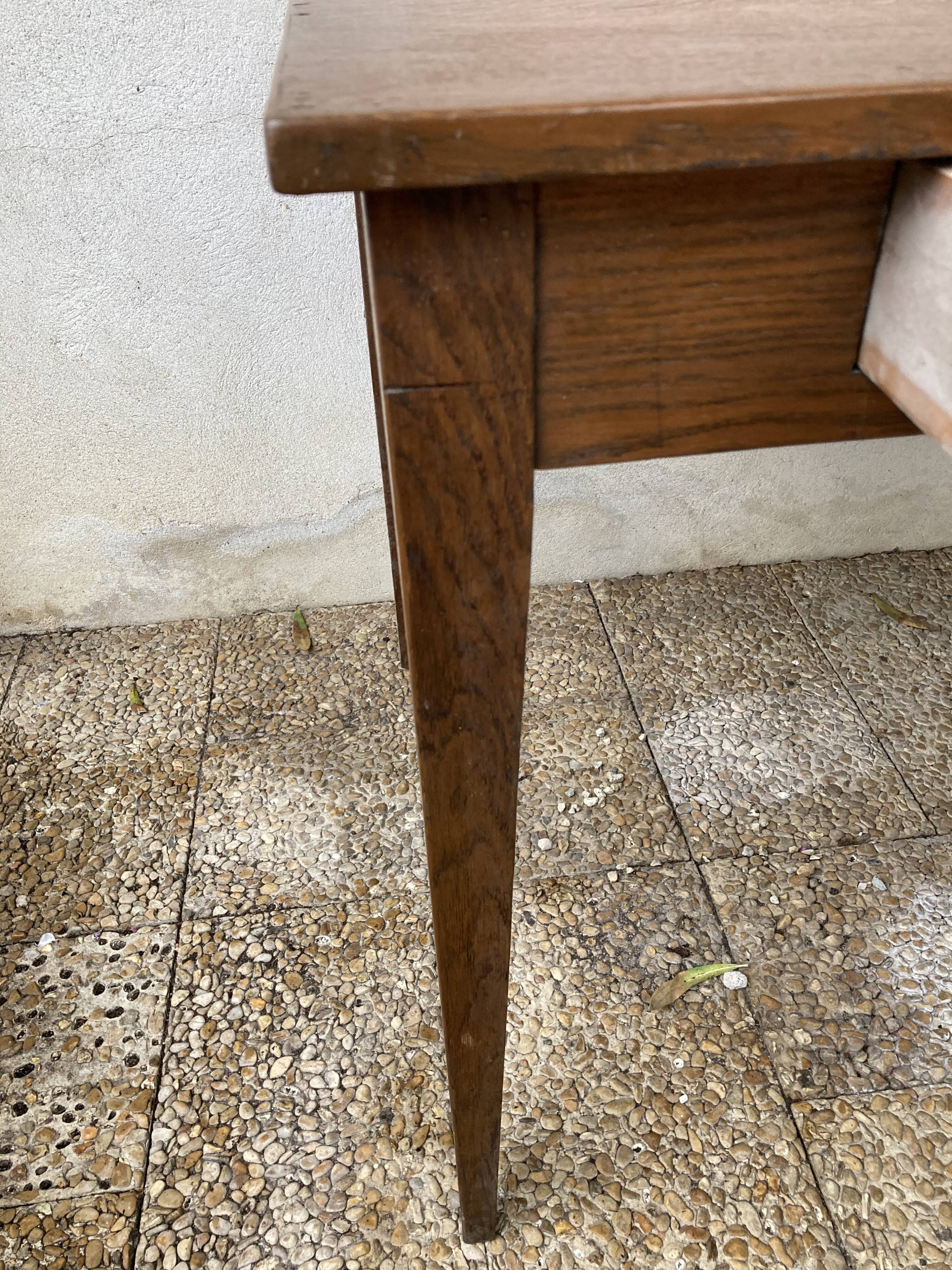 Square-foot table with drawer