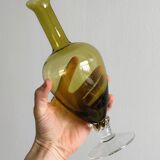 Vintage yellow glass soliflore vase