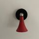 Pair of red metal wall lights AGE, 1970s, Italy