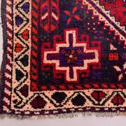 Vintage tribal rug 160x117 cm wool oriental handmade rug red, medium