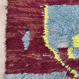 Red Boujad Moroccan rug - 110 x 323 cm