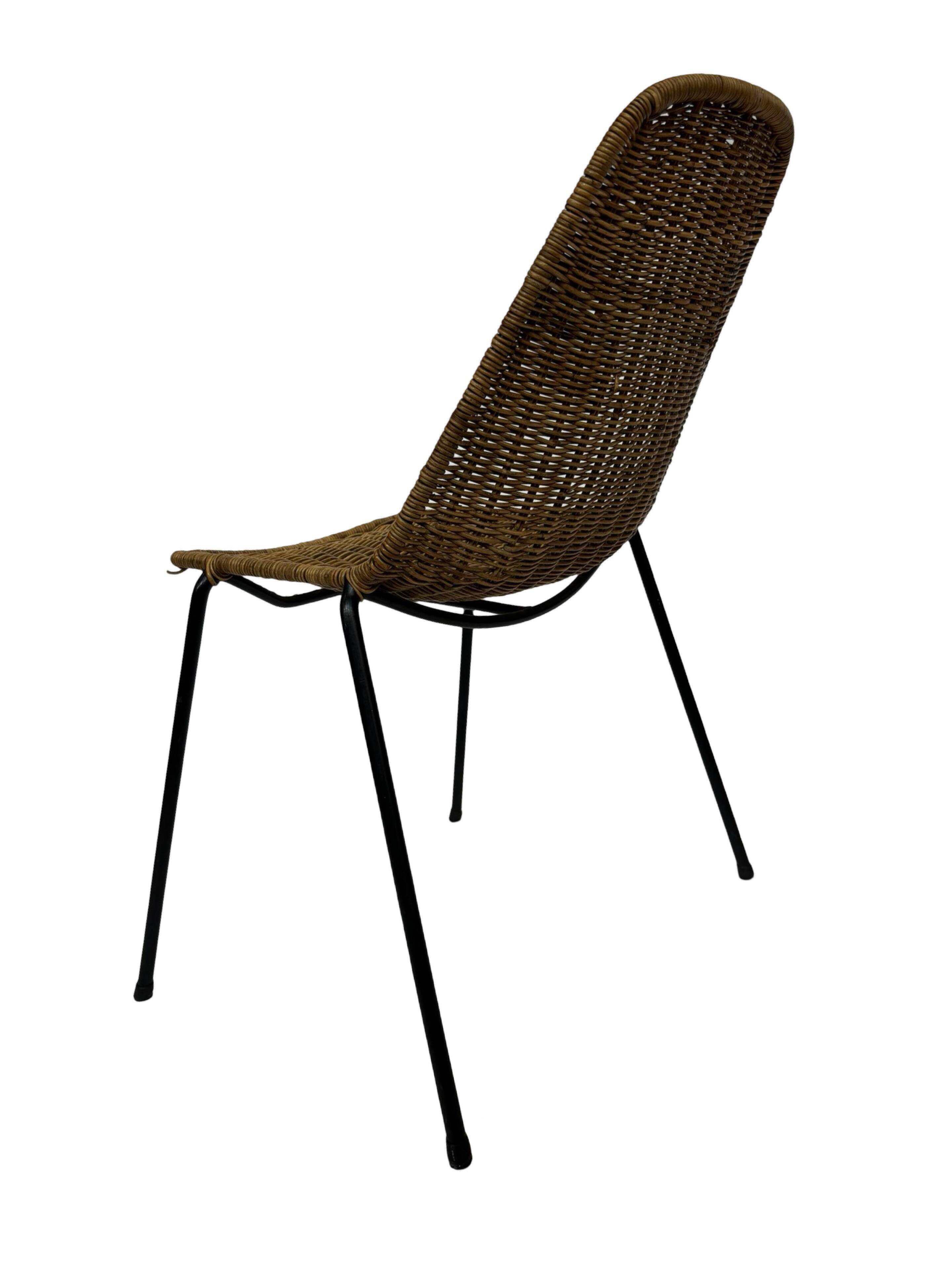 Vintage Rattan Chair Office Chair Gian Franco Legler 1950’S