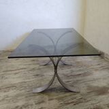 Table basse en verre années 70