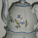 Porcelain tisaniere decor barbeau creation louis lourioux