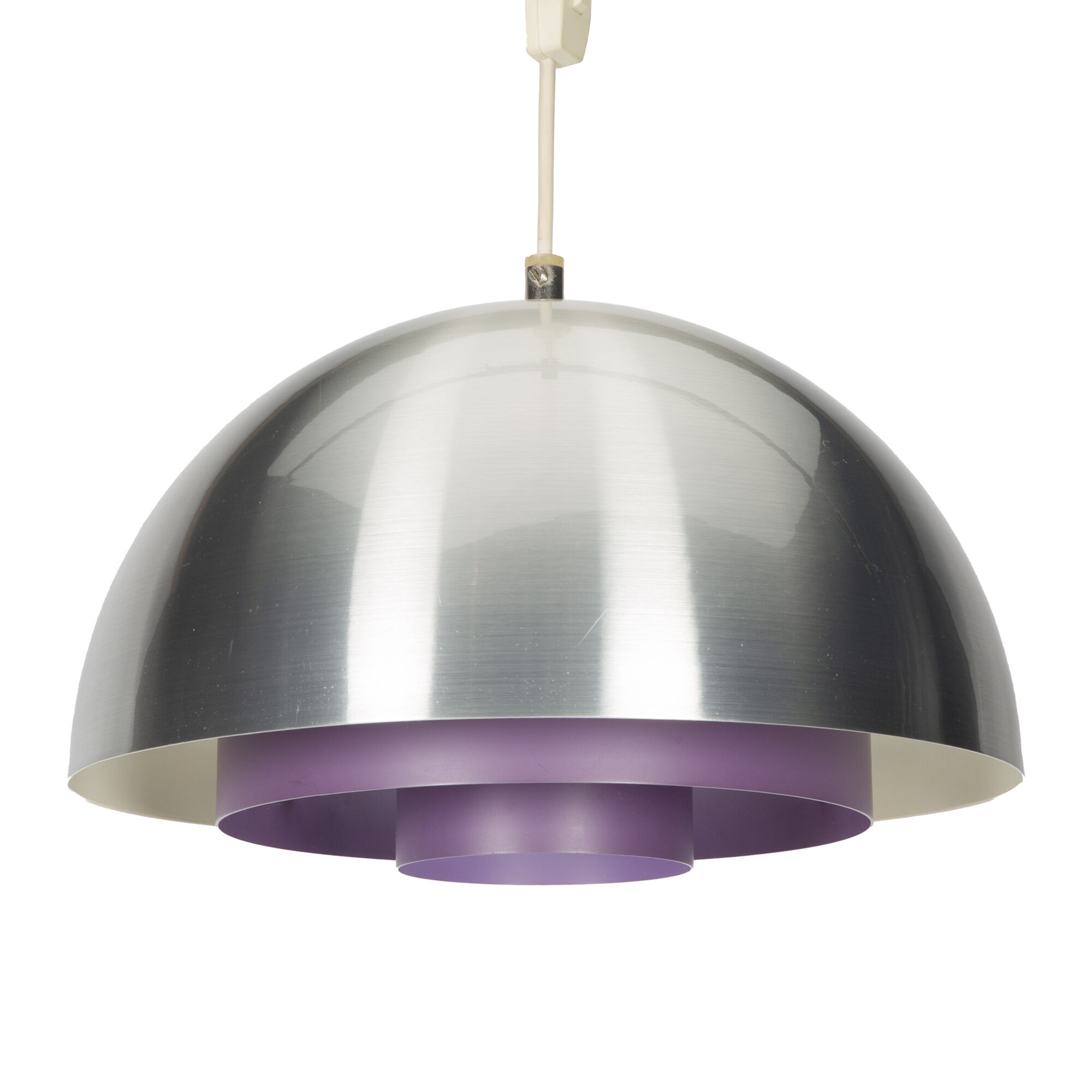 Purple hanging lamp by Jo Hammerborg for Fog & Morup