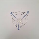 80s blue glass soliflore