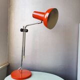 1970s orange metal desk lamp