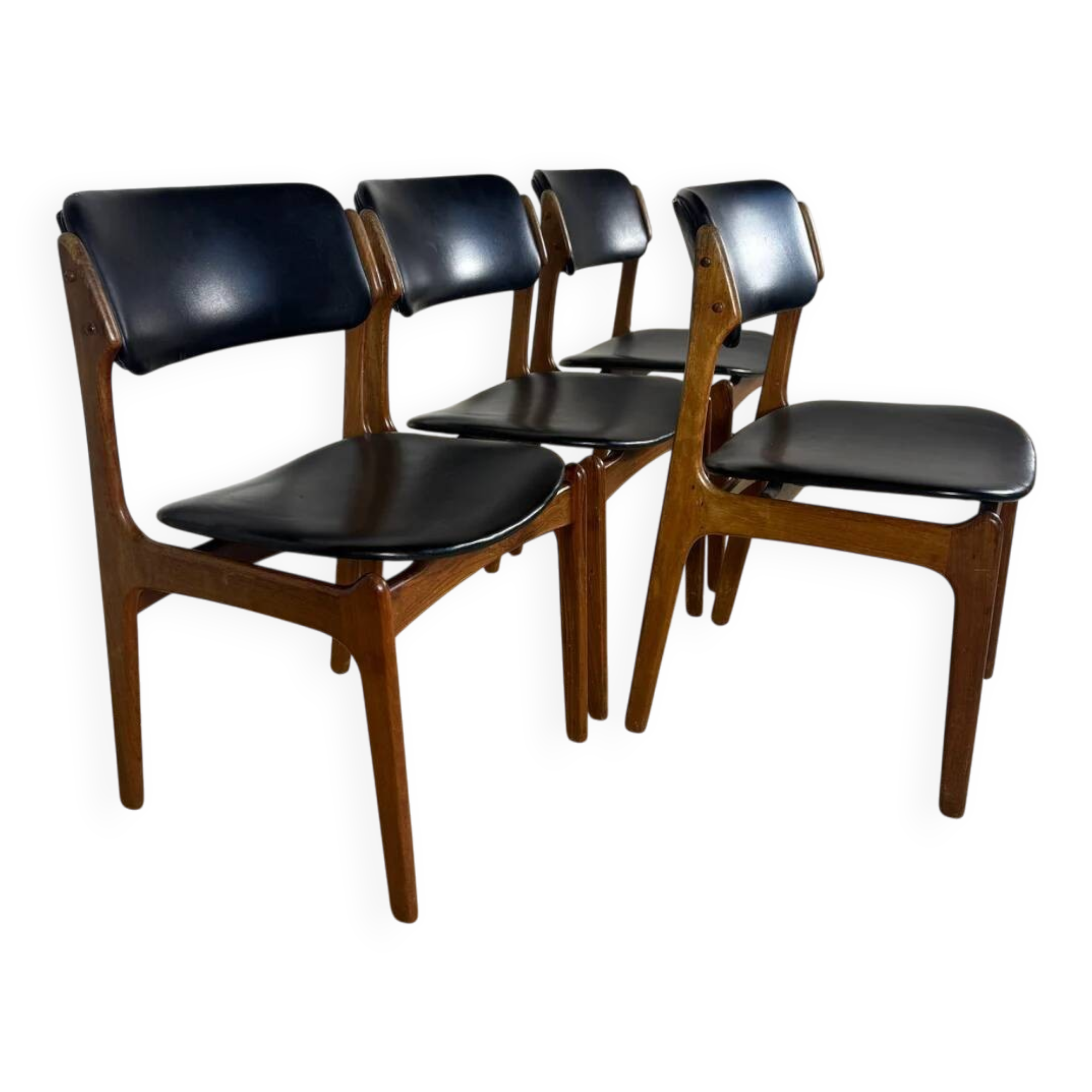 Set of 4 chairs, model no. 49, in rosewood – Erik Buch, Denmark, 1960s