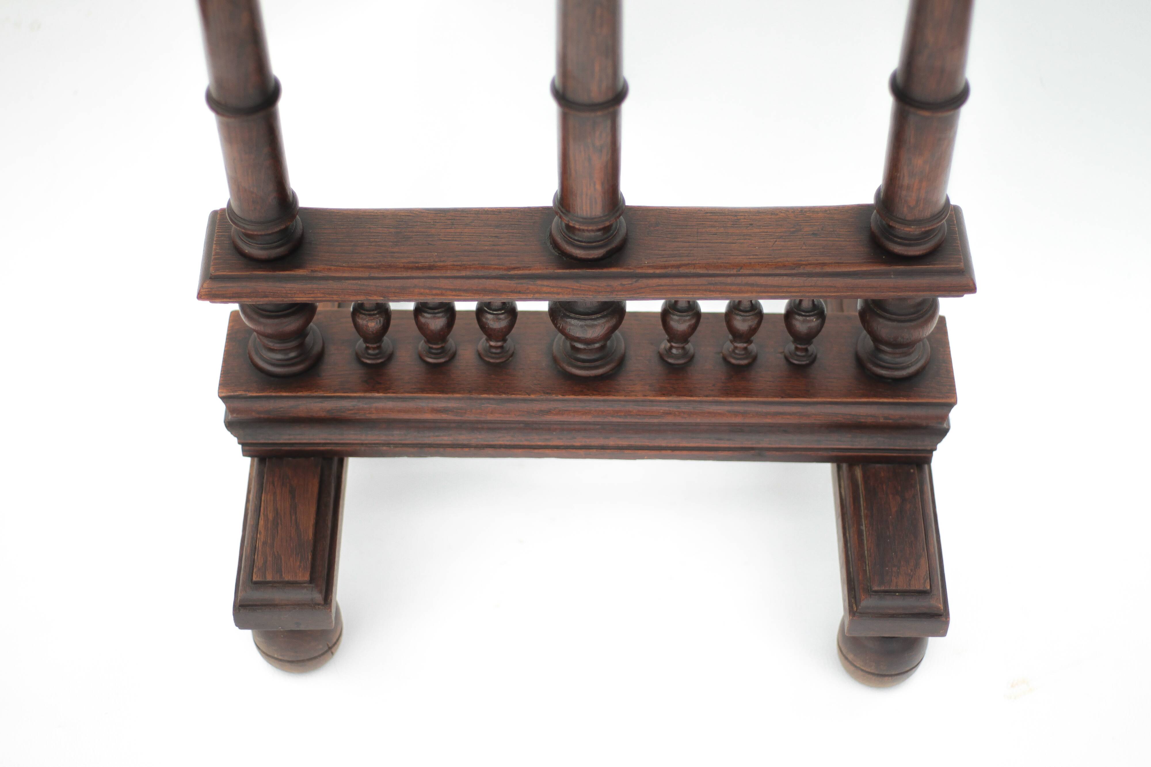 Renaissance-style wooden table or console, antique furniture, side table.