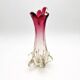 Murano Sommerso Vase Sculpture "Chambord" – Ruby Red & Champagne