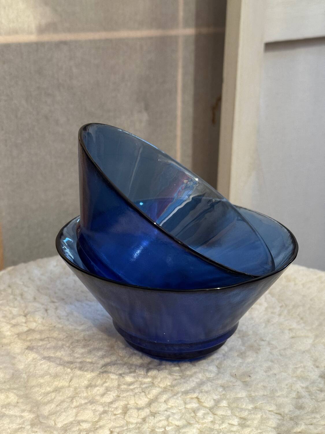 Lot de 2 bols bleus
