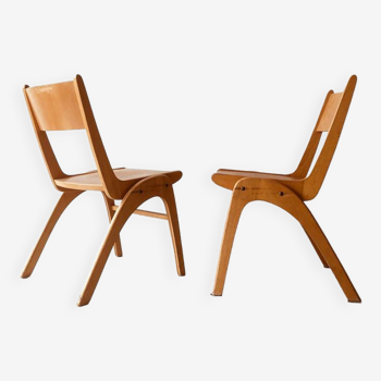 Ensemble de 2 chaises danoises, années 1960