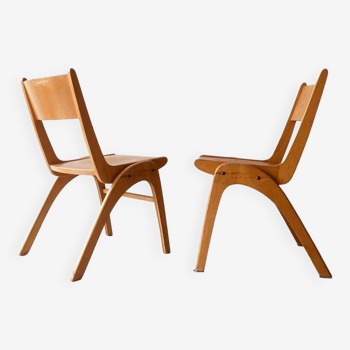 Set of 2 Danish chairs, 1960s