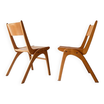 Ensemble de 2 chaises danoises, années 1960