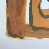 Original lithograph signed by Bram VAN VELDE, Yellow Course, 1967 (MP 40)
