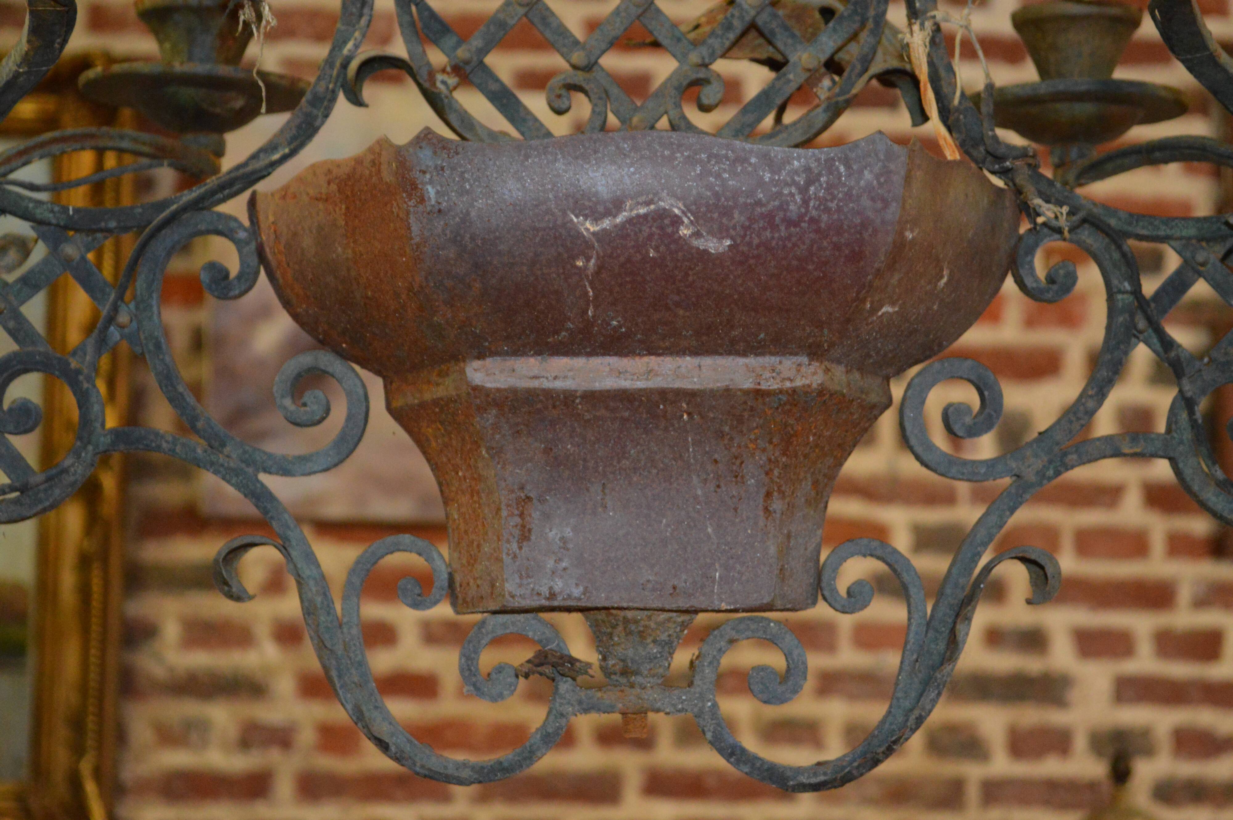 Wrought iron chandelier