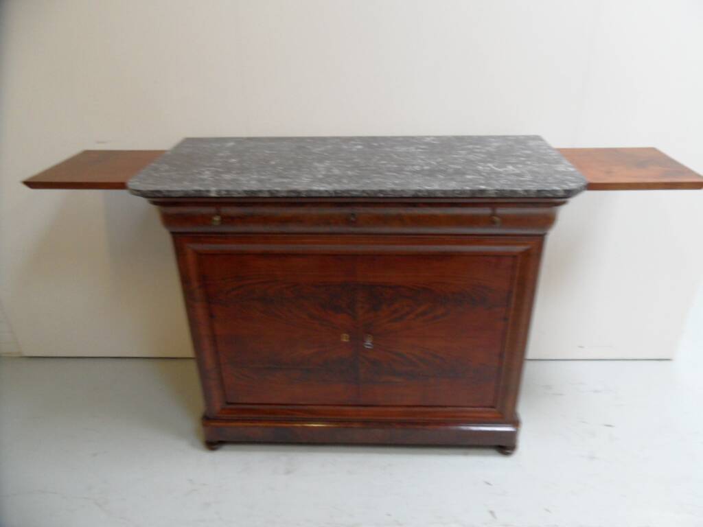 Antique mahogany sideboard with marble top