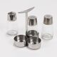 Set of condiments Marianne Denzel salt and pepper, Berndorf, Austria, 1960s