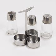 Set of condiments Marianne Denzel salt and pepper, Berndorf, Austria, 1960s